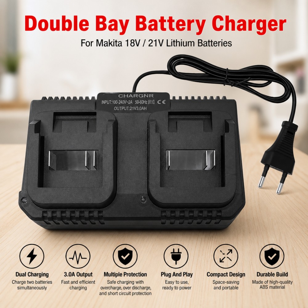Dual Slot Charger 18V 21V Li-i - огляд і ціна Brushless Cordless Electric Drill 18V