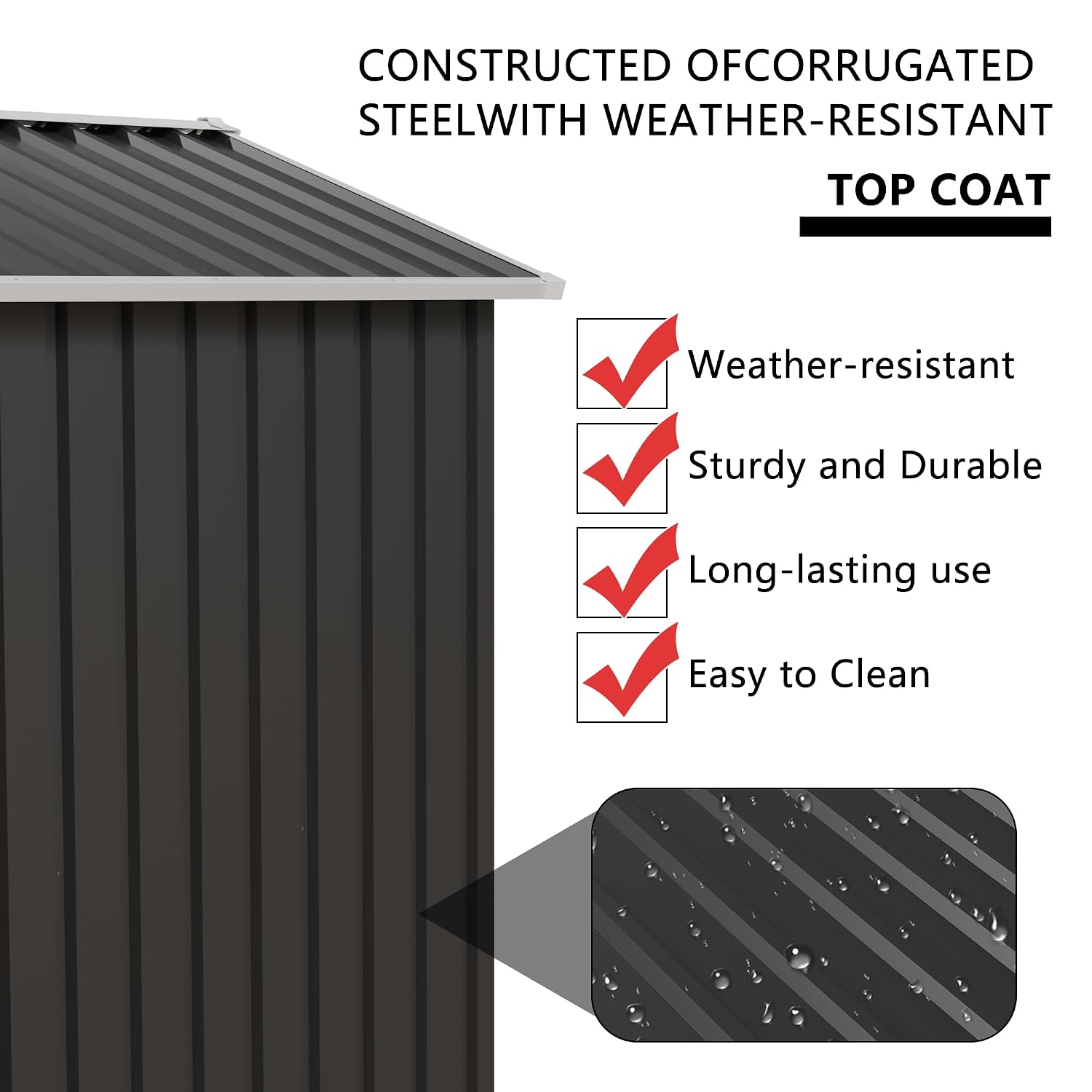 Metal Outdoor Storage Shed 5.4 - огляд і ціна Garden Tools